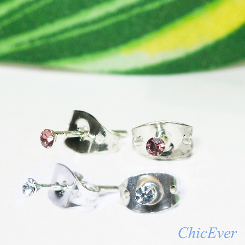 20x Mini-Ohrstecker mini 8309 - lila